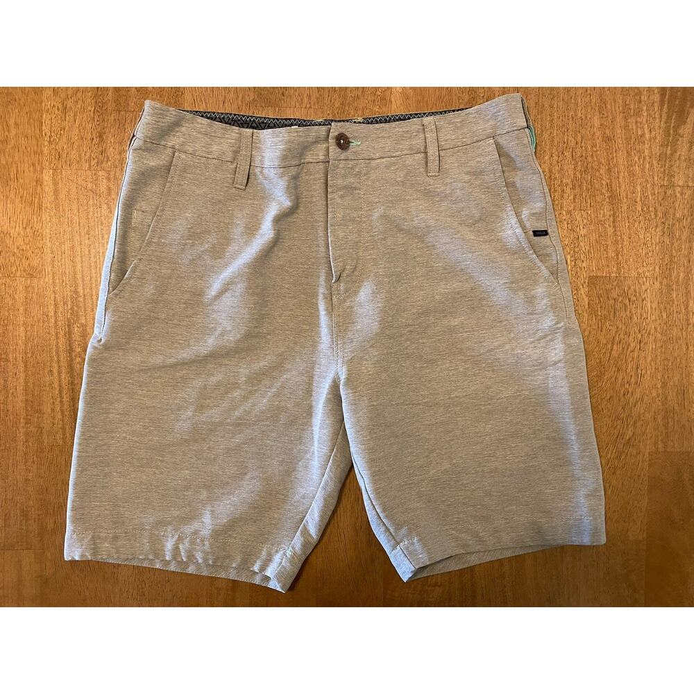 Vissla Flat Front Fin Rope Hybrid Walkshort Men 34 x 9.5 Beach Resortwear Surf